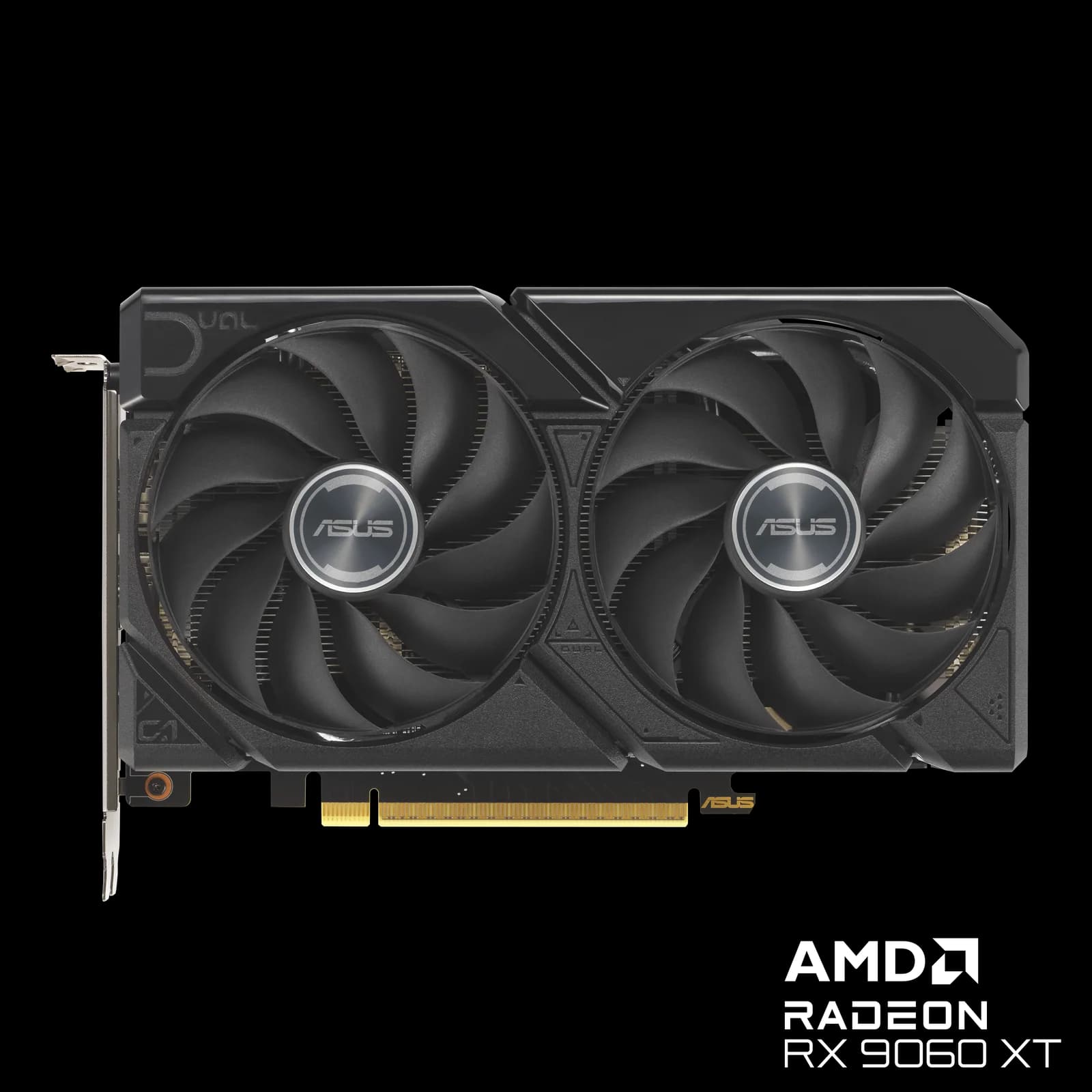 Tarjeta gráfica ASUS Dual Radeon RX 9060 XT de 16 GB con dos ventiladores