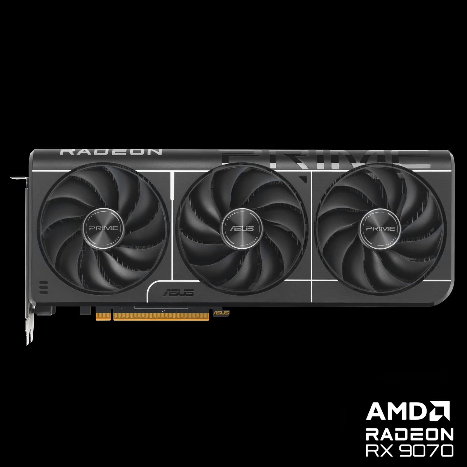 Tarjeta gráfica ASUS Prime Radeon RX 9070 OC con tres ventiladores