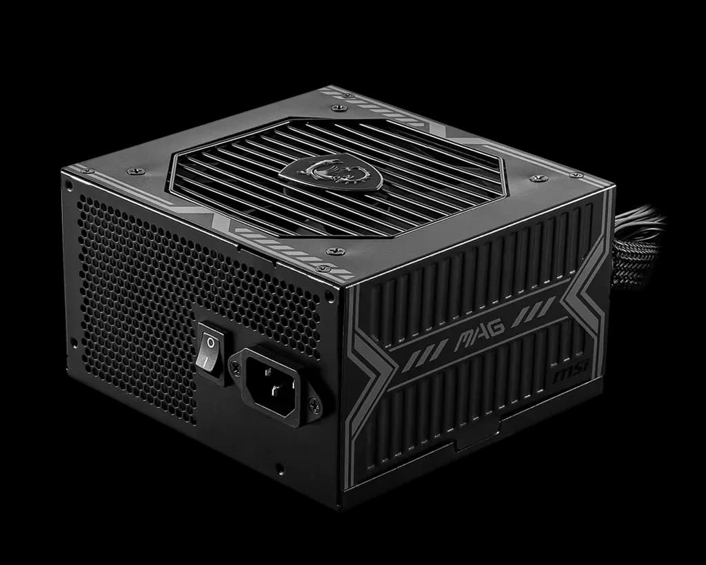 Fuente de alimentación MSI MAG A550BN en perspectiva