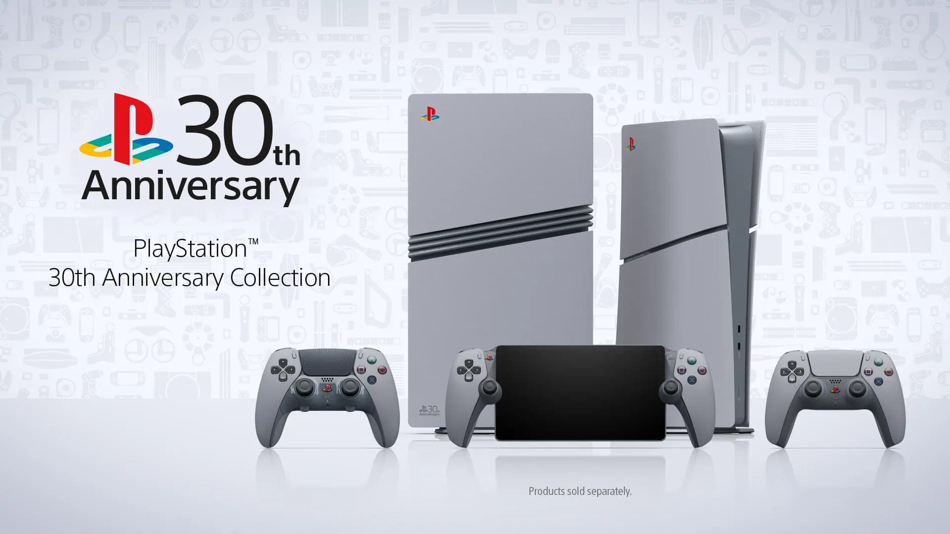 Colección del 30.º aniversario de PlayStation, con el gris de la primera PlayStation de 1994